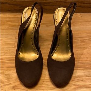 BCBGirls Moscow Brown Slingback Pumps Size 9